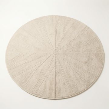 Glen Crest Round Area Rug - Beige (synthetic illustration; no displayed measurements)