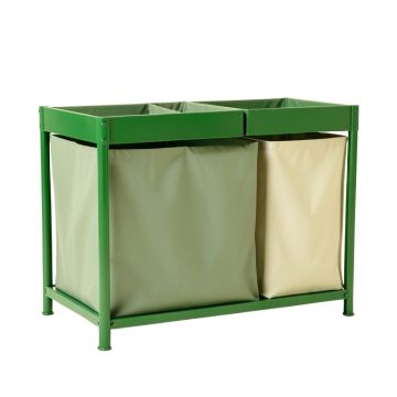 Dawn Bridge Laundry Sorting Station With Plain Removable Bags - Green