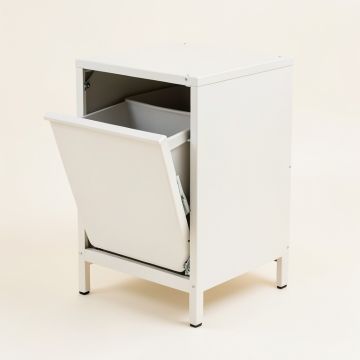 Linden Arc Freestanding Pull-Out Hamper Cabinet (synthetic illustration; no displayed measurements)