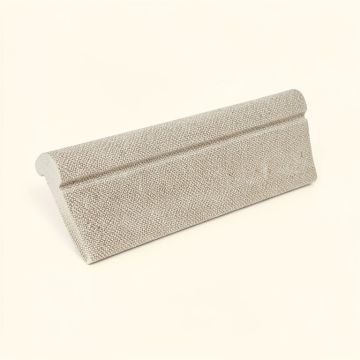 Fabrique 12 '' X 3 '' Porcelain Bullnose Tile Trim In Brun Linen (synthetic illustration; no displayed measurements)