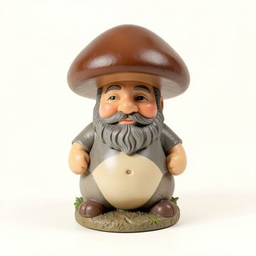 Mushroom Hunters Garden Gnome Statue (synthetic illustration; no displayed measurements)