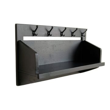 Harbor Dell Wall-Mounted Entryway Organizer Shelf - Black (synthetic illustration; no displayed measurements)