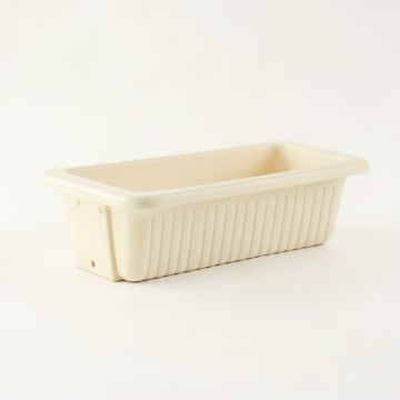 Aspen Branch Empty Railing Planter With Integral Brackets - Ivory (synthetic illustration; no displayed measurements)