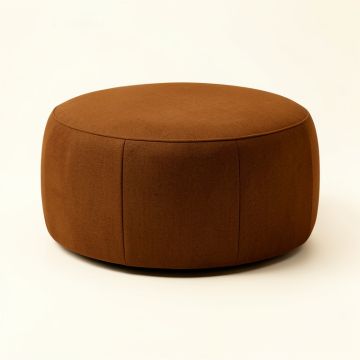 Heeter 14 '' Round Geometric Pouf Ottoman (synthetic illustration; no displayed measurements)