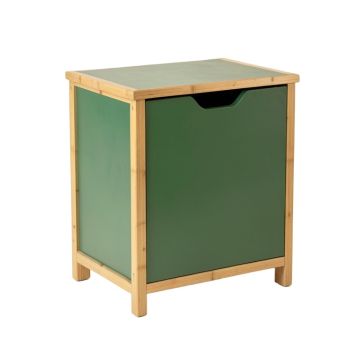 Maple Crest Freestanding Pull-Out Hamper Cabinet - Green
