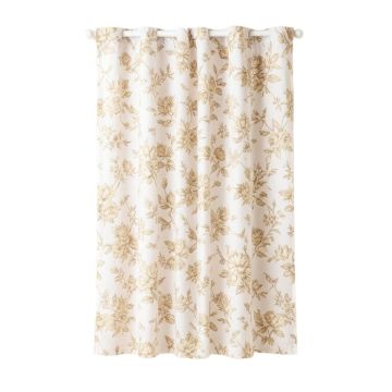 Steinhauer Elegant Floral Sheer Rod Pocket Single Curtain Panel