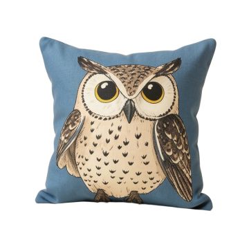 Leiva Rivers Owl Throw Pillow