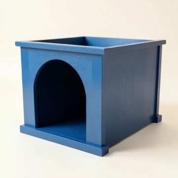Holly Branch Empty Furniture-Style Litter Enclosure - Blue (synthetic illustration; no displayed measurements)
