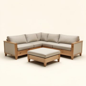 Artzt 158 '' Wide Right Hand Facing Modular Corner Sectional With Ottoman (synthetic illustration; no displayed measurements)