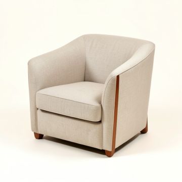 Priolo 32 '' Wide Linen Balloon Chair (synthetic illustration; no displayed measurements)