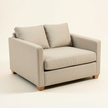Jovita 54 '' Linen Square Arm Sofa Bed (synthetic illustration; no displayed measurements)