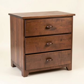 Dorinda Groove Handle Wood 3 Drawer Chest (synthetic illustration; no displayed measurements)