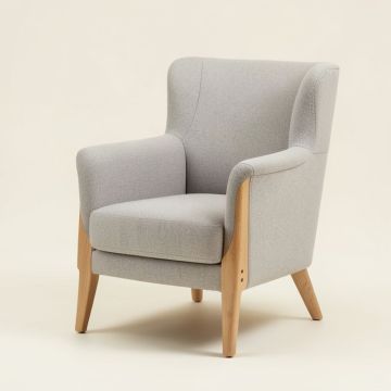 Waterton 32.25 '' Wide Polyester Wingback Chair (synthetic illustration; no displayed measurements)