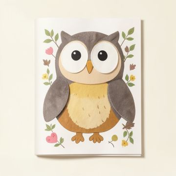 Owl Fabric Wall Decal (synthetic illustration; no displayed measurements)
