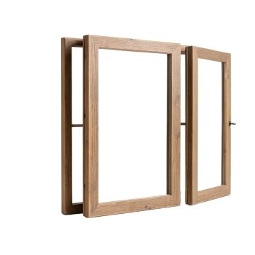 2 Piece Kissena Window Pane Farmhouse Accent Mirror Set