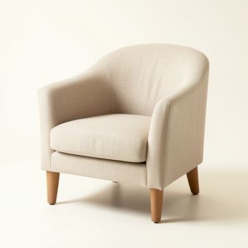 Birch Crossing Upholstered Armchair - Beige (synthetic illustration; no displayed measurements)
