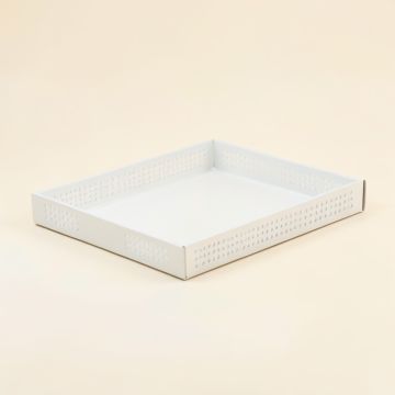 Birch Brook Empty Under-Desk Cable Tray - White (synthetic illustration; no displayed measurements)