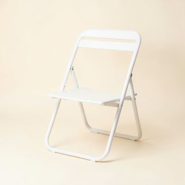 Elm Bluff Folding Outdoor Chair - White (synthetic illustration; no displayed measurements)