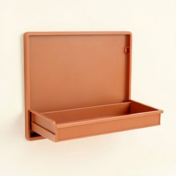 Willow Bluff Empty Wall-Mounted Tool Organizer Panel - Terracotta (synthetic illustration; no displayed measurements)