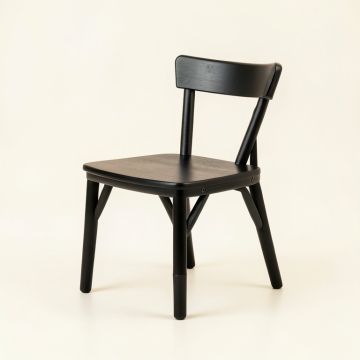 Flint Branch Small Chair - Black (synthetic illustration; no displayed measurements)