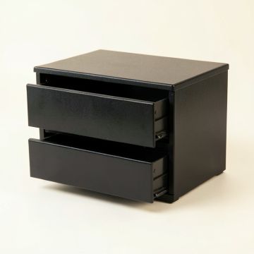 Brook Canyon Small-Parts Storage Drawer Cabinet - Black (synthetic illustration; no displayed measurements)