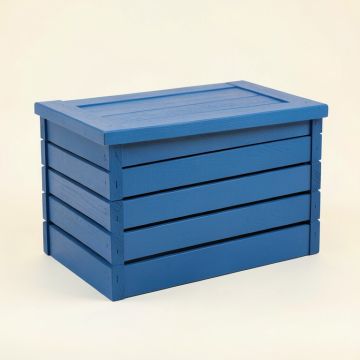 Stone Crossing Closed Outdoor Storage Box - Blue (synthetic illustration; no displayed measurements)