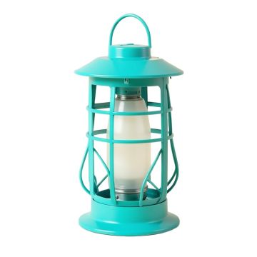 Turquoise Powered Led Outdoor Lantern