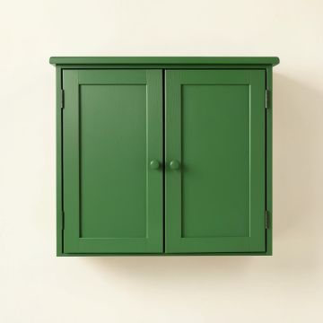 Birch Crest Wall-Mounted Laundry Cabinet - Green (synthetic illustration; no displayed measurements)