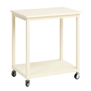 Cove Dell Empty Rolling Workshop Cart - Ivory (synthetic illustration; no displayed measurements)