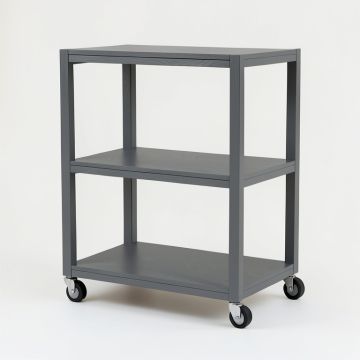 Pine Crossing Empty Rolling Workshop Cart - Gray (synthetic illustration; no displayed measurements)