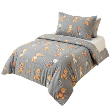 Mangus Zoomie Kids Teddy Bear 9 Piece Crib Bedding Set