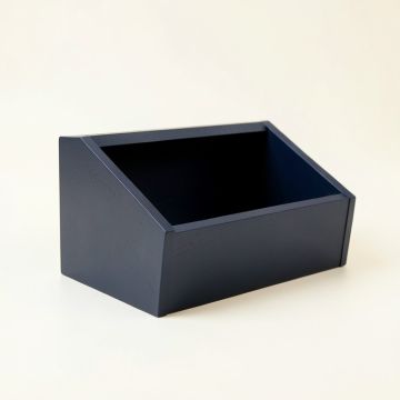 Meadow Arc Low Toy Storage Unit - Navy (synthetic illustration; no displayed measurements)
