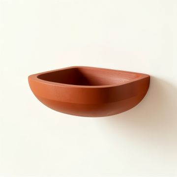 Alder Dell Wall-Mounted Cat Perch - Terracotta (synthetic illustration; no displayed measurements)