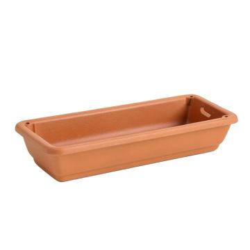 Ridge Bridge Empty Railing Planter With Integral Brackets - Terracotta