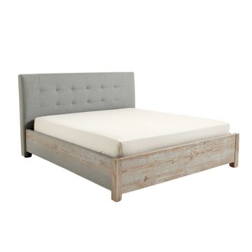 Lockridge Solid Wood And Upholstered Low Profile Standard Bed (synthetic illustration; no displayed measurements)