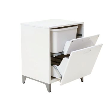 Cedar Crest Freestanding Pull-Out Hamper Cabinet - White
