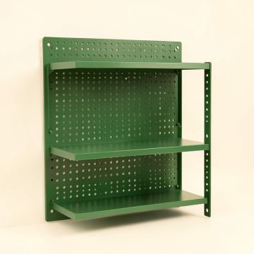 Spruce Brook Empty Wall-Mounted Tool Organizer Panel - Green (synthetic illustration; no displayed measurements)