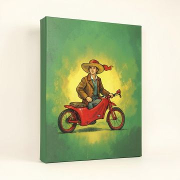 Burro Rider Serenades La Senorita Painting Print On Wrapped Canvas (synthetic illustration; no displayed measurements)