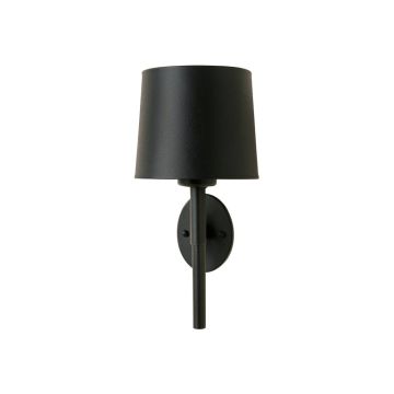 Holly Bluff Wall Sconce Mounted On A Plain Wall - Black