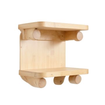 Hazel Branch Wall-Mounted Entryway Organizer Shelf - Beige