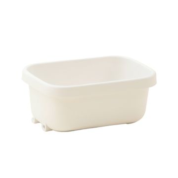 Clay Bluff Empty Railing Planter With Integral Brackets - White