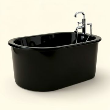 67 '' X 31 '' Freestanding Soaking Acrylic Bathtub With Faucet (synthetic illustration; no displayed measurements)