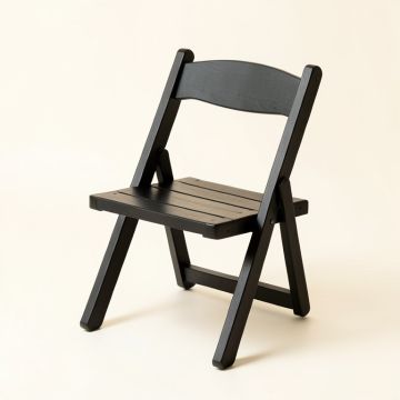 Vale Arc Folding Outdoor Chair - Black (synthetic illustration; no displayed measurements)
