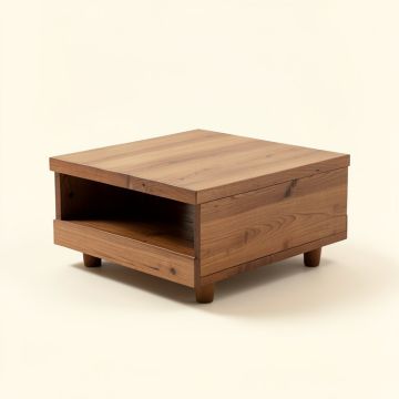 Nisse Solid Wood Coffee Table With Storage (synthetic illustration; no displayed measurements)