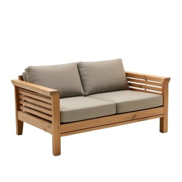 72 '' Wide Outdoor Teak Patio Sofa With Cushions