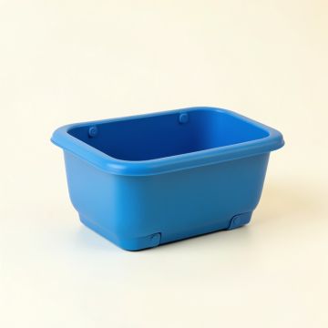 Holly Dale Empty Railing Planter With Integral Brackets - Blue (synthetic illustration; no displayed measurements)