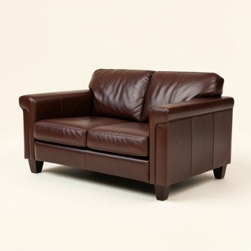 Lasley 89 '' Genuine Leather Tuxedo Arm Sofa (synthetic illustration; no displayed measurements)