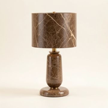Vannessa 25 '' Bronze/Brown Marble Table Lamp Set (synthetic illustration; no displayed measurements)