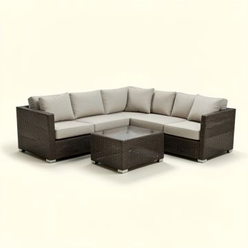 Espindola Outdoor 5 Piece Sofa Seating Group With Cushions (synthetic illustration; no displayed measurements)