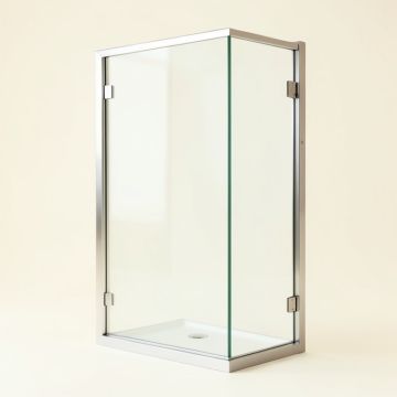 Aqua Ultra 47.75 '' W X 58 '' H Hinged Frameless Tub Door (synthetic illustration; no displayed measurements)